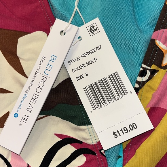 NWT Bleu Rod Beattie | Run Wild Cap Sleeve One-Piece (size 8) - Picture 11 of 16